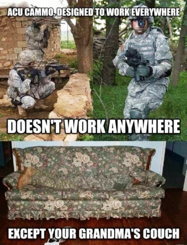 ACU Cammo Designed To Work Everywhere