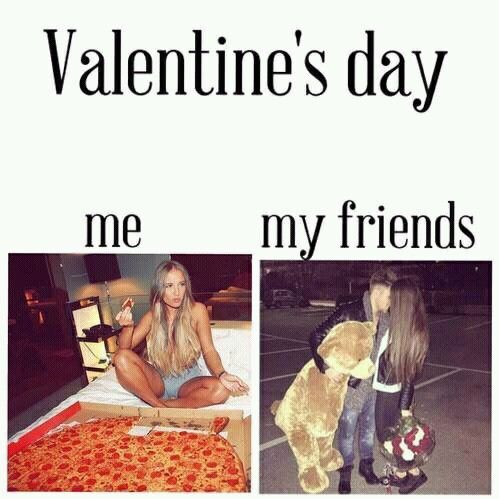 237226 Me Vs. My Friends On Valentine S Day