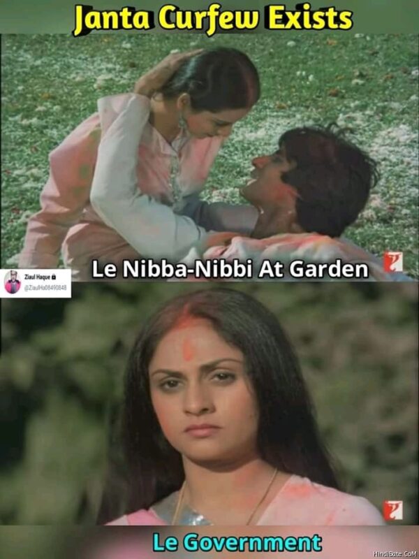 Janta Curfew Exists Le Nibba Nibbi In Garden Le Government Meme 1571