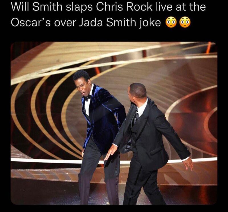 Hilarious Will Smith Slapping Chris Rock At Oscar 2022 Memes - Funny Memes