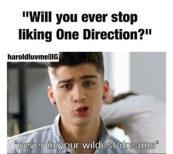 Stop liking. One Direction never in a million years never in your Wildest Dreams.